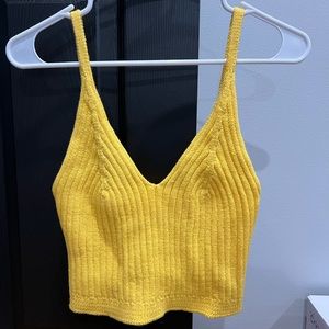 Yellow dee Elly knit tank, size small